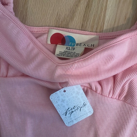 Free People Beach Bel Air Midi Dress Size XS in Pink NWT - Picture 7 of 7